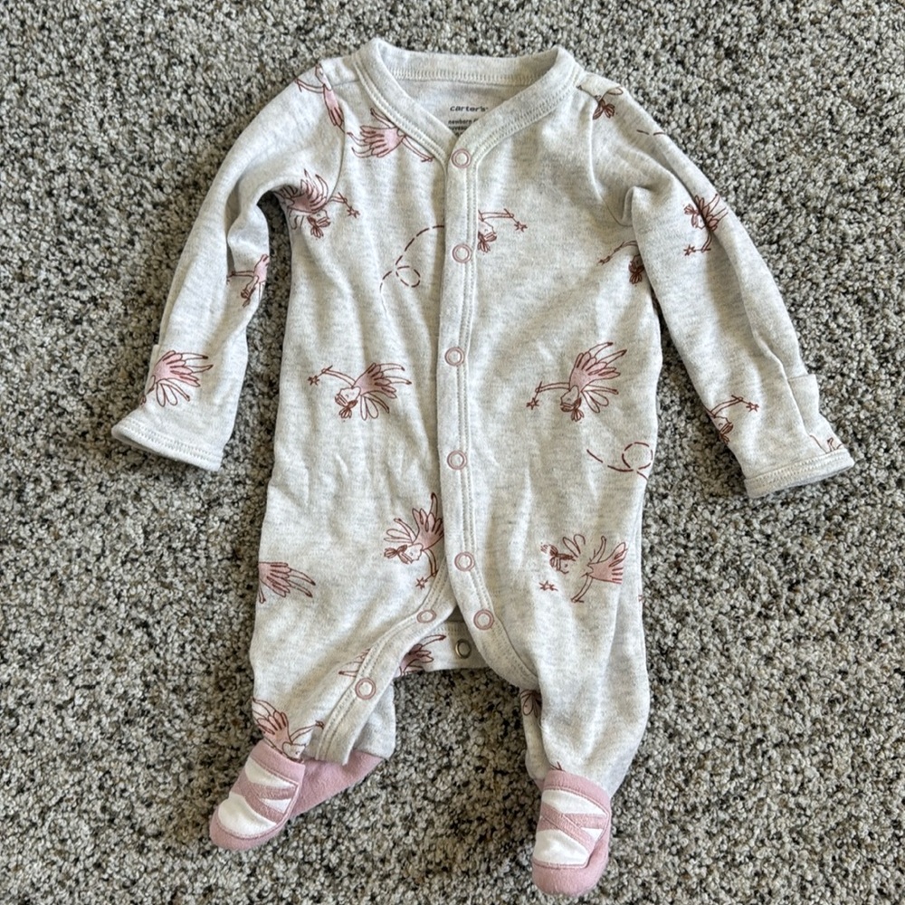 Carter’s Fairy Sleeper Button Up, Newborn
